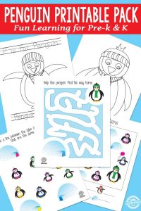 Preschool and Kindergarten learning pack printable