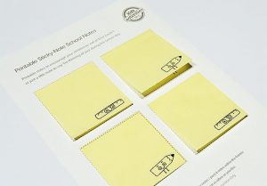 Back To School Free Printable: School Lunch Sticky Notes