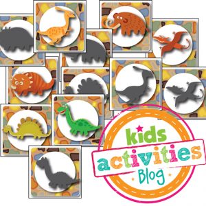 Prehistoric Pals Shadow Memory Match Game