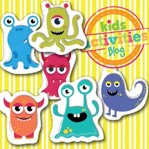 Silly Monsters Lacing Cards Printable