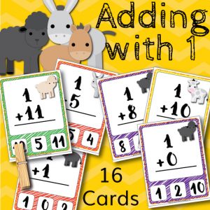 Barnyard Addition Clip Cards – Adding With 1