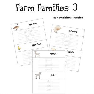 Farm Families Handwriting Practice