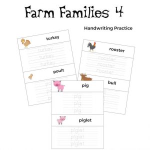 Farm Families Handwriting Practice