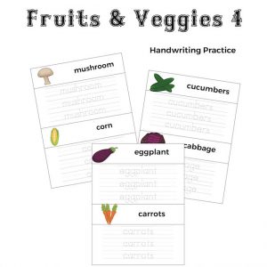 Fruits and Veggies Handwriting Practice