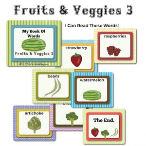 Fruits and Veggies Vocabulary Book