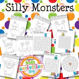 Silly Monster Coloring and Mazes