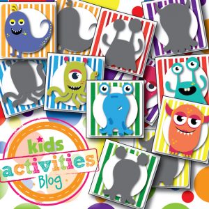 Silly Monsters Shadow Memory Matching Game
