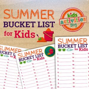 Kids’ Summer Bucket List Printable