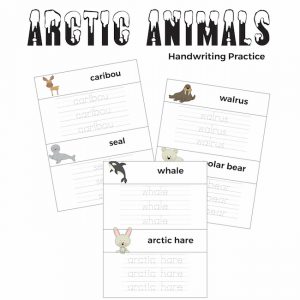 Arctic Animals Handwriting Practice