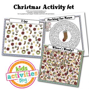 Wheres Wendy, I Spy and Maze Christmas Activities