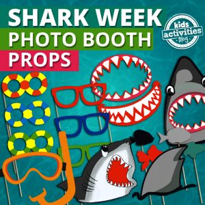 Shark Party Photo Booth Props
