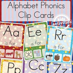 Alphabet Phonics Clip Cards Game