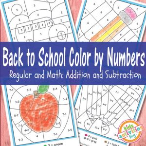Back to School Color By Numbers