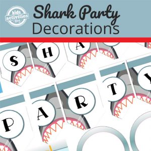 Printable Shark Party Decorations