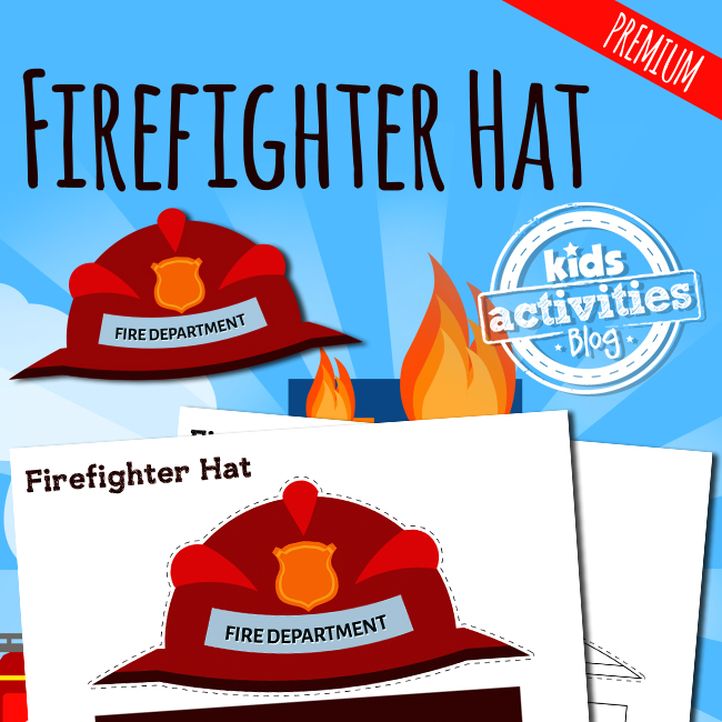 firefighter hat printable craft for kids the printables library