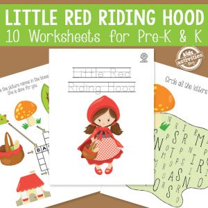 Little Red Riding Hood Worksheets for PreK and Kindergarten