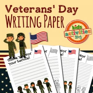 Veterans’ Day Writing Paper Printable