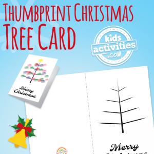 Thumbprint Christmas Tree Card for Kids