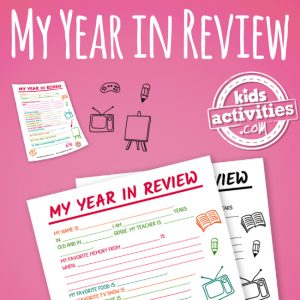My Year In Review New Year’s Activity Printable