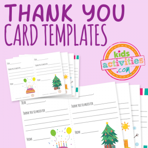 Thank You Card Templates for Kids