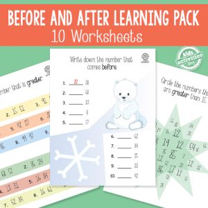 Before and After Numbers Learning Pack