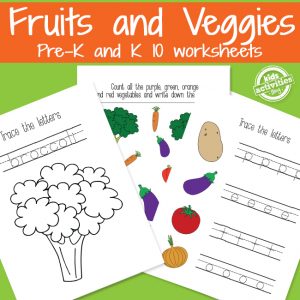 Learning with Fruits and Vegetables Worksheets